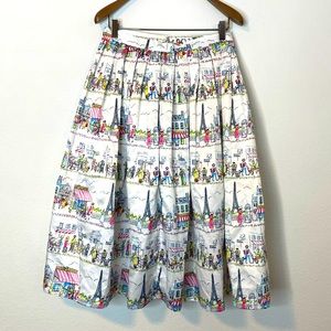 Chicwish Paris Themed Midi Skirt Size Medium